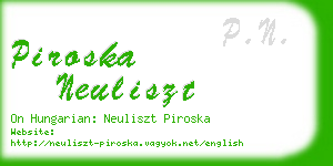 piroska neuliszt business card